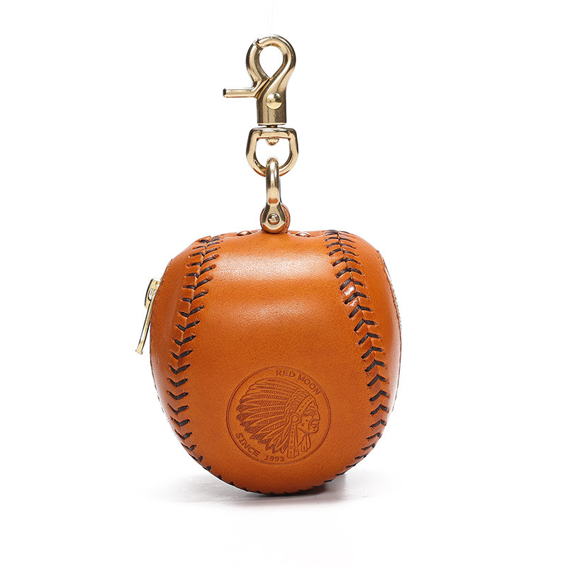 純手工縫線復古棒球皮鑰匙包KW-8102號