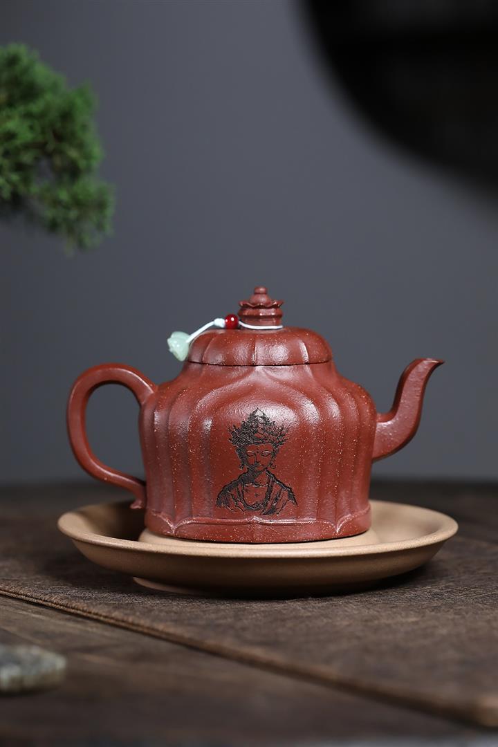原礦紅降坡筋纹静思茶壺T716