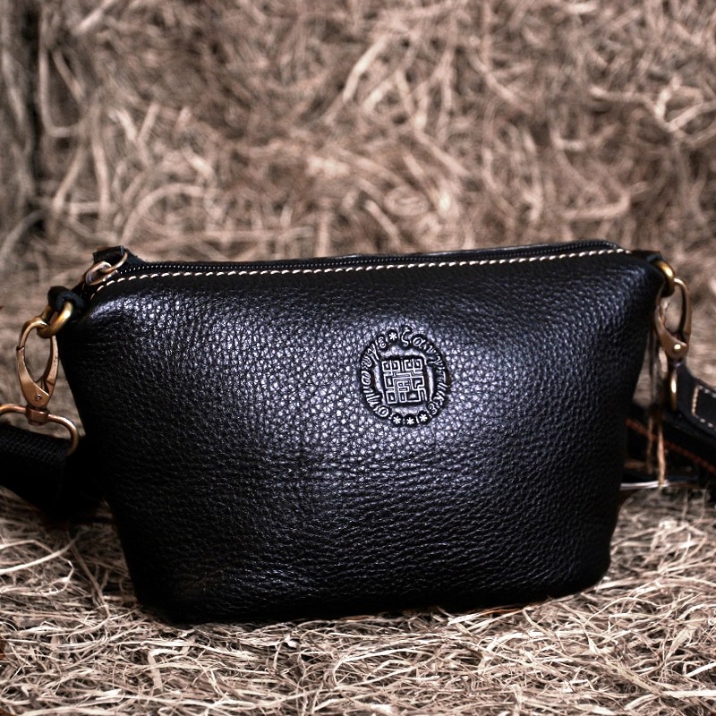 DEEPKEE 真皮手機包 迷你簡約軟皮餃子包 Cangpike2 號