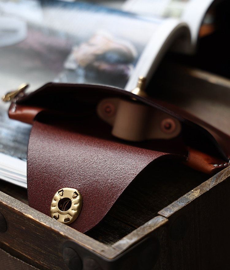 植鞣牛皮眼鏡收納盒KW-8030