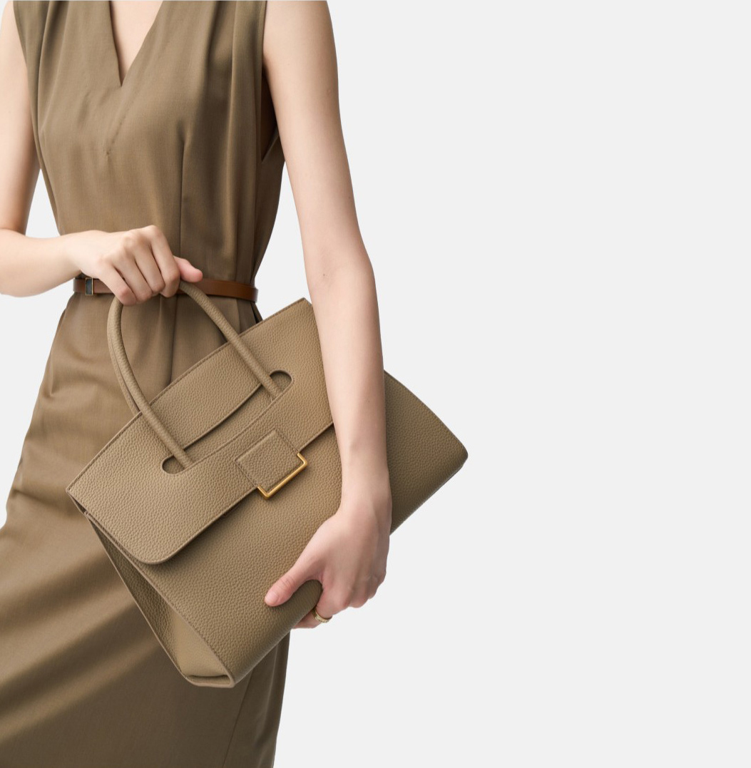 笑顏高級感通勤頭層牛皮小眾托特包S2354號