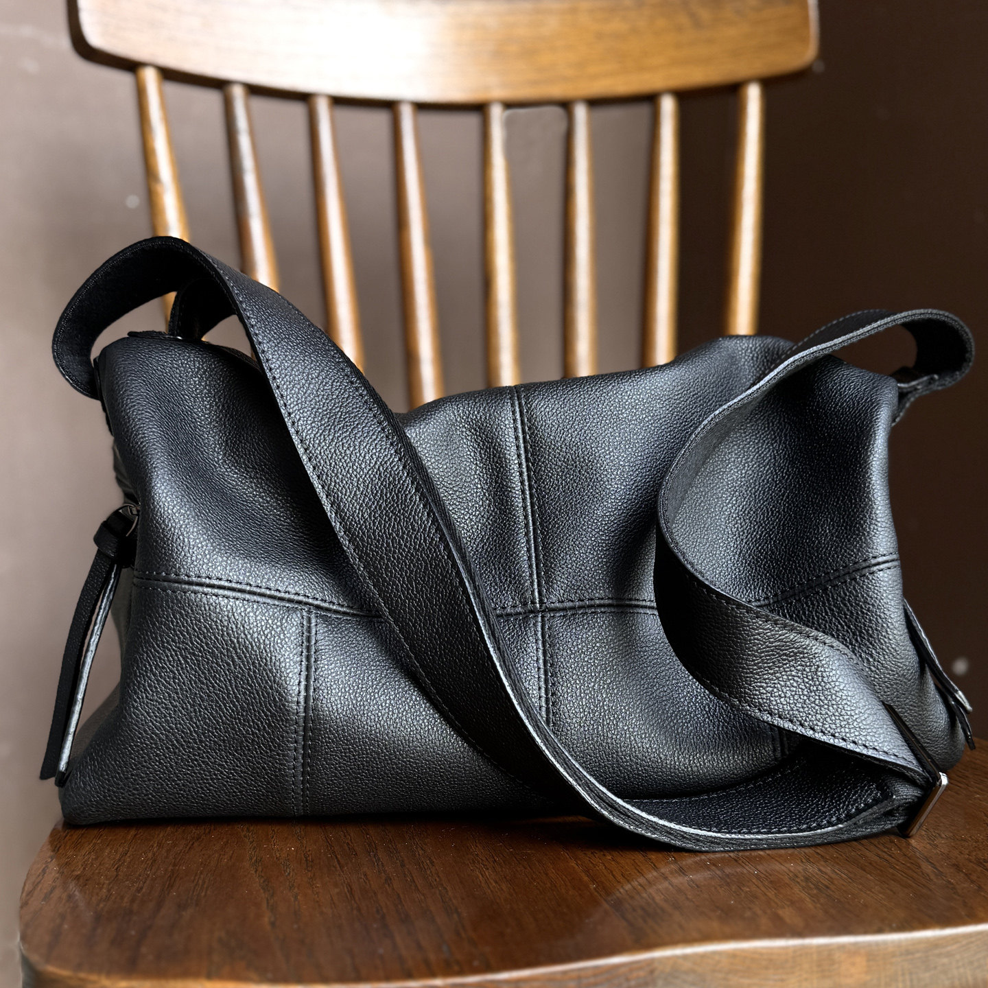 DEEPKEE韓版頭層牛皮短途旅行包2088號