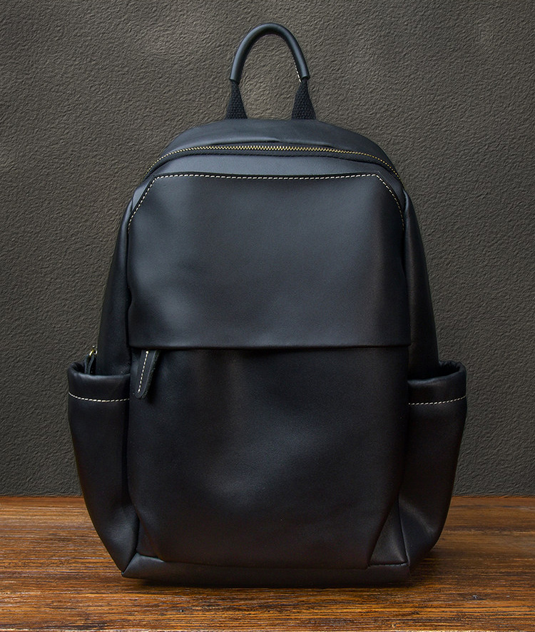 復古瘋馬皮斜背包大胸包2407號