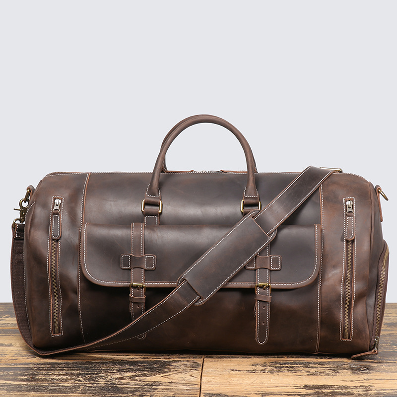 香港狄記手工製作 - アド 瘋馬皮旅行包1188_1號