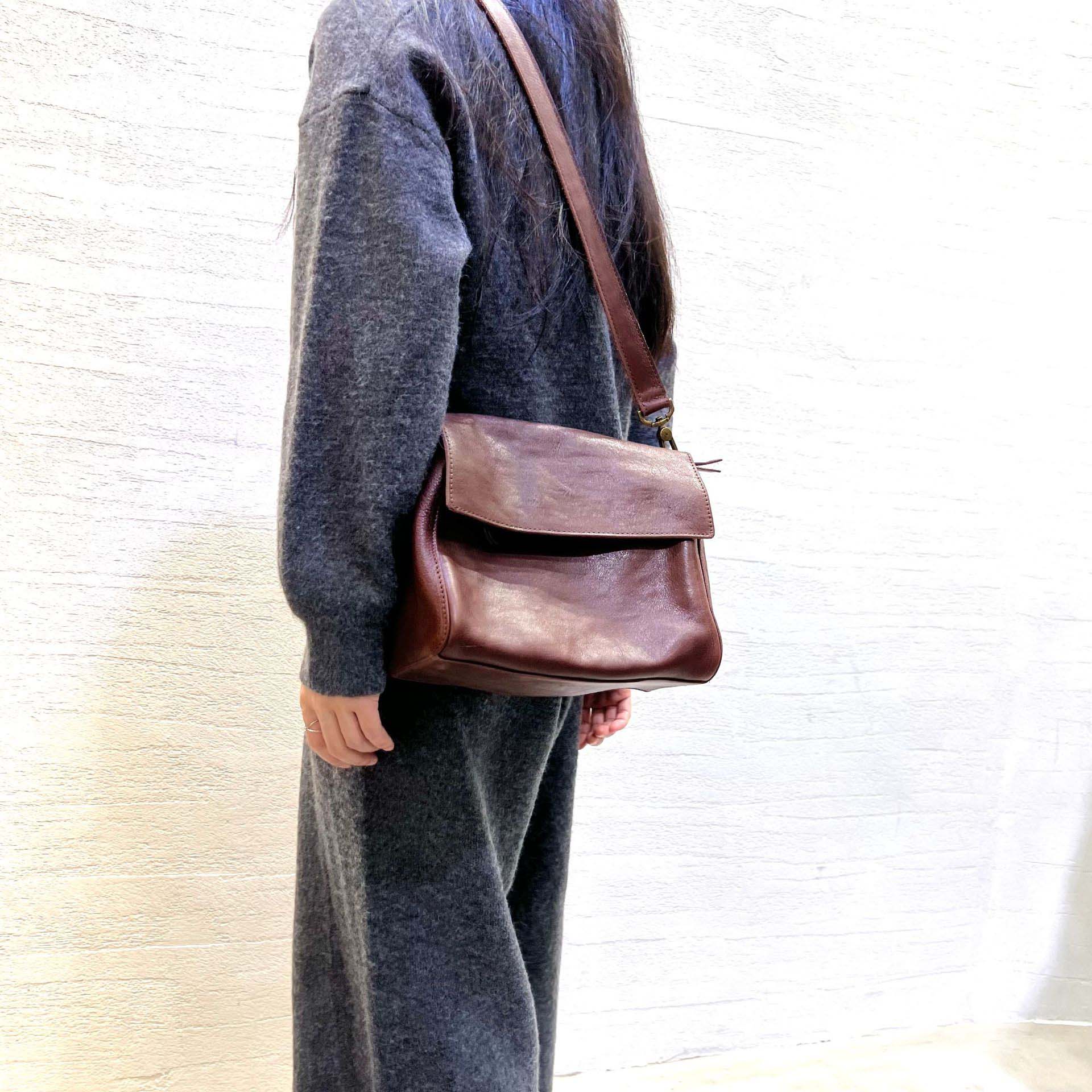 DEEPKEE original nubuck handmade full-grain genuine leather cowhide bag 真皮女包復古手工頭層植鞣牛皮單肩斜挎托特手提包 001 號