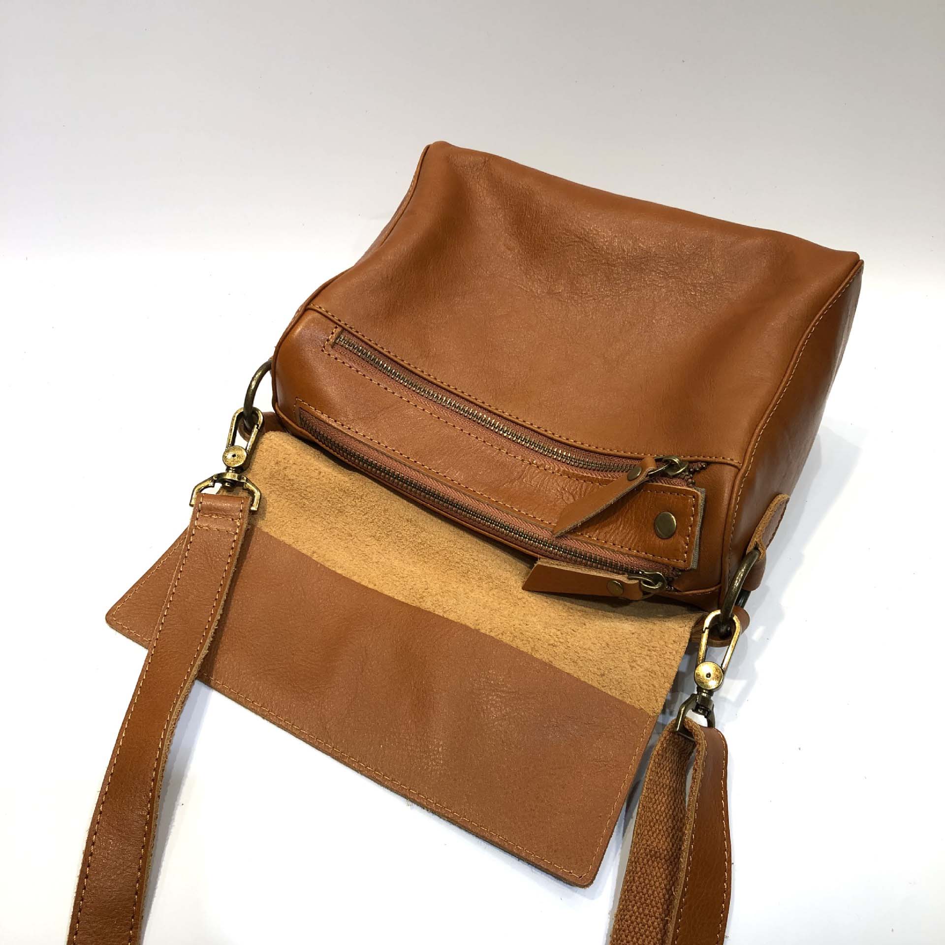 DEEPKEE original nubuck handmade full-grain genuine leather cowhide bag 真皮女包復古手工頭層植鞣牛皮單肩斜挎托特手提包 001 號