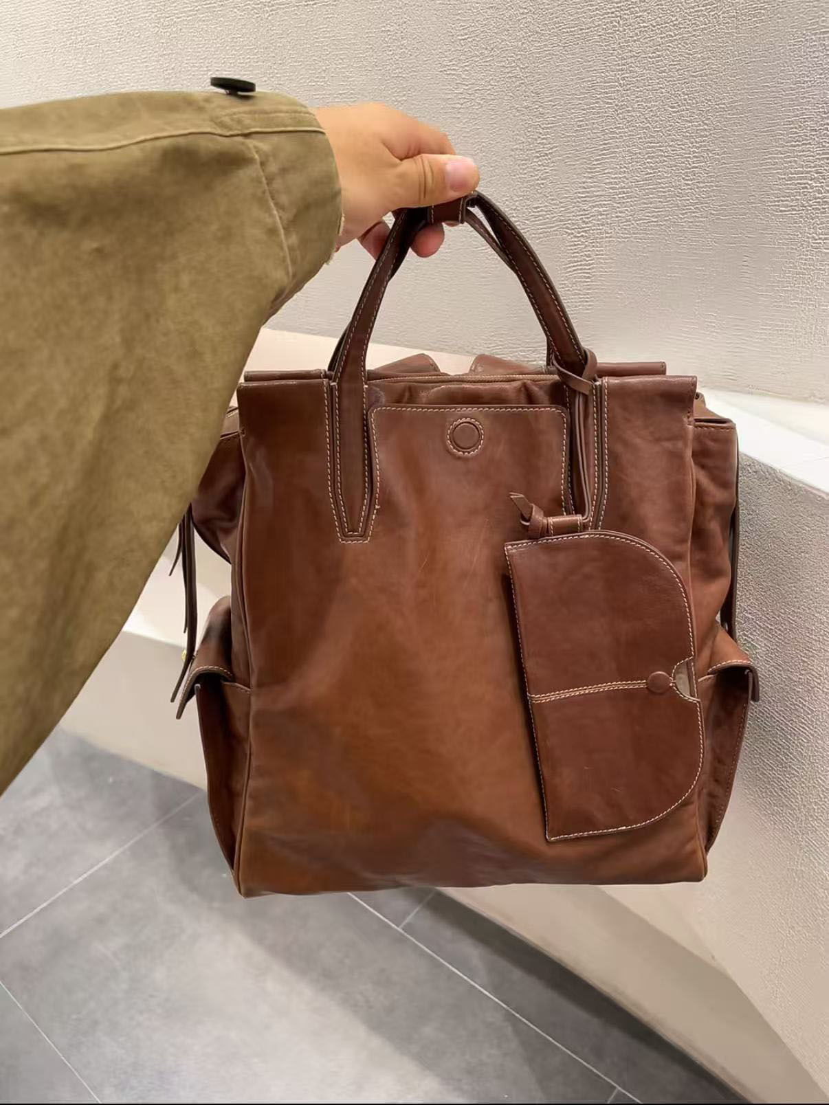 香港狄記皮具 狄記 原創真皮手工 ins郵差包 ins風格包包 頭層牛皮包包 皮革 原創手工真皮 皮件 DEEPKEE 復古真皮手工包