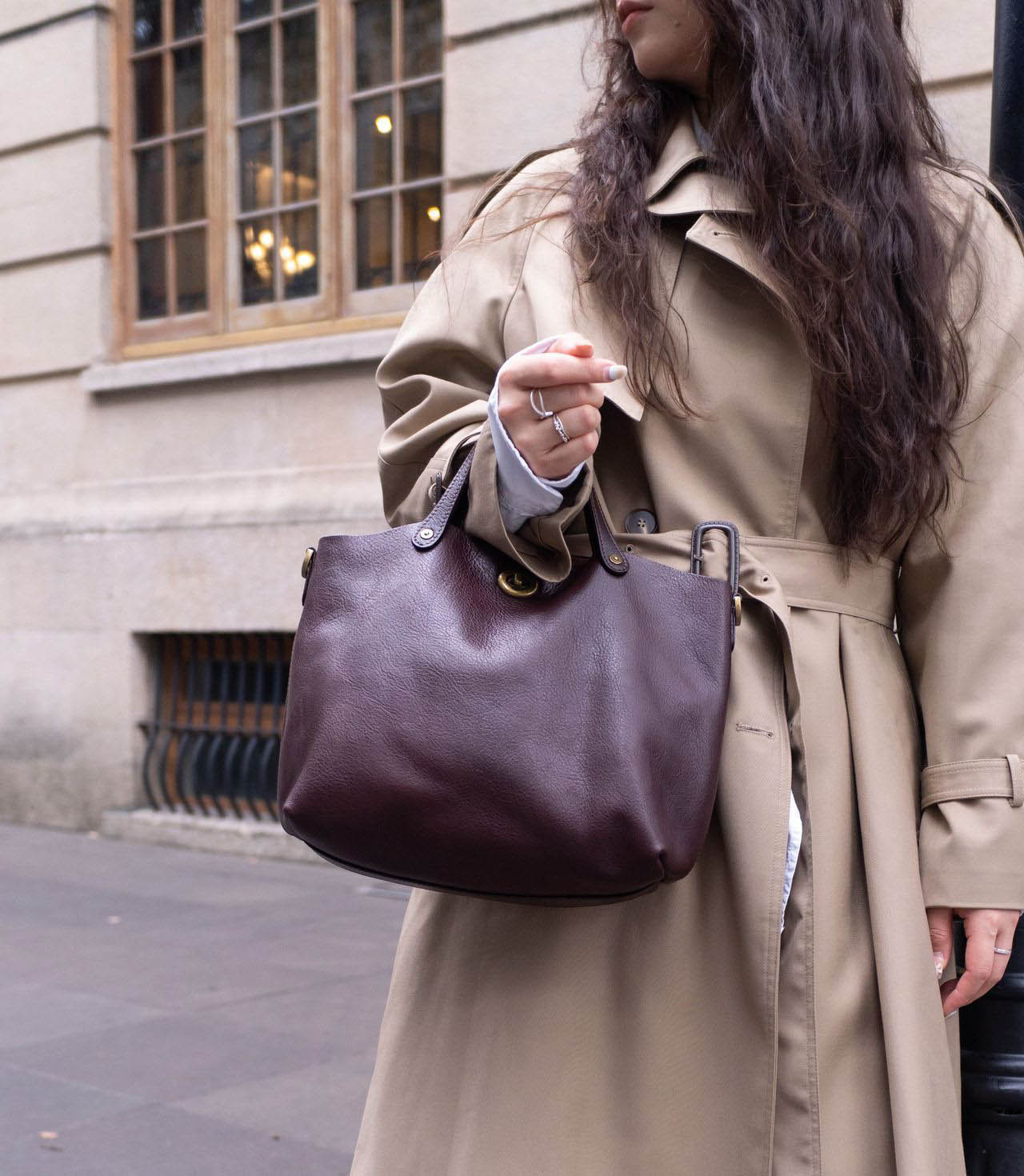 DEEPKEE 新款頭層牛皮復古時尚真皮女包 78818號