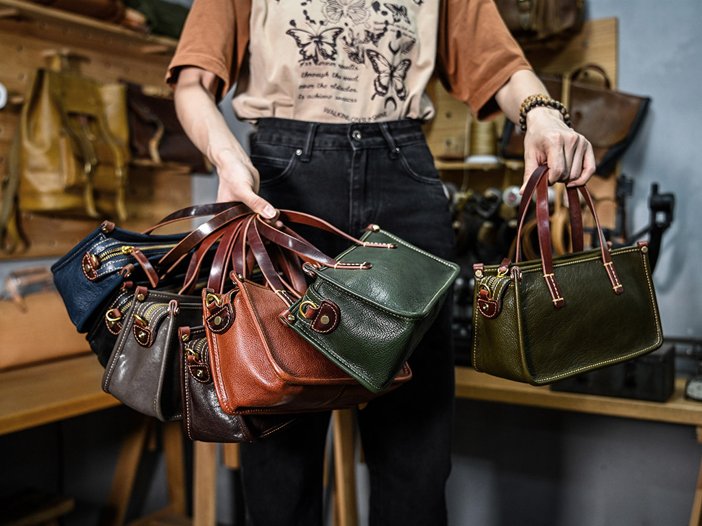 DEEPKEE original nubuck handmade full-grain genuine leather cowhide bag 復古包款 小眾軟皮手工包 真皮小方包 0727 號