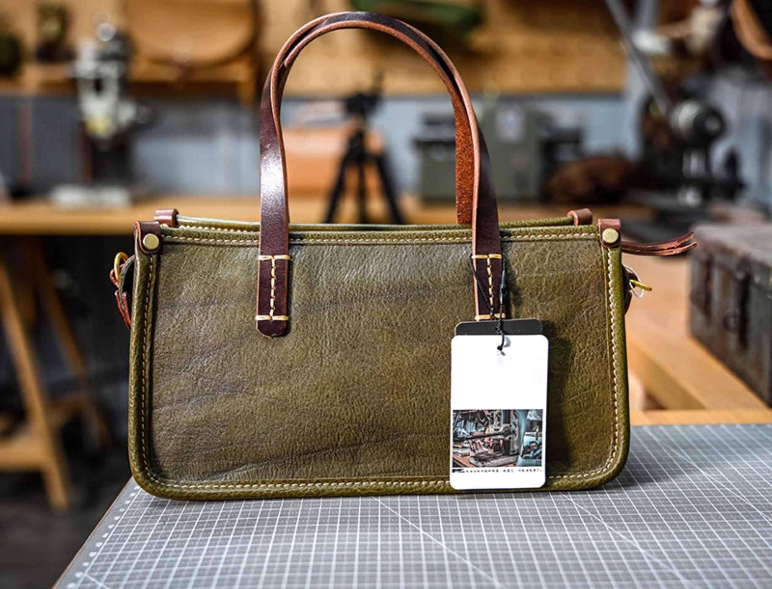 DEEPKEE original nubuck handmade full-grain genuine leather cowhide bag 復古包款 小眾軟皮手工包 真皮小方包 0727 號