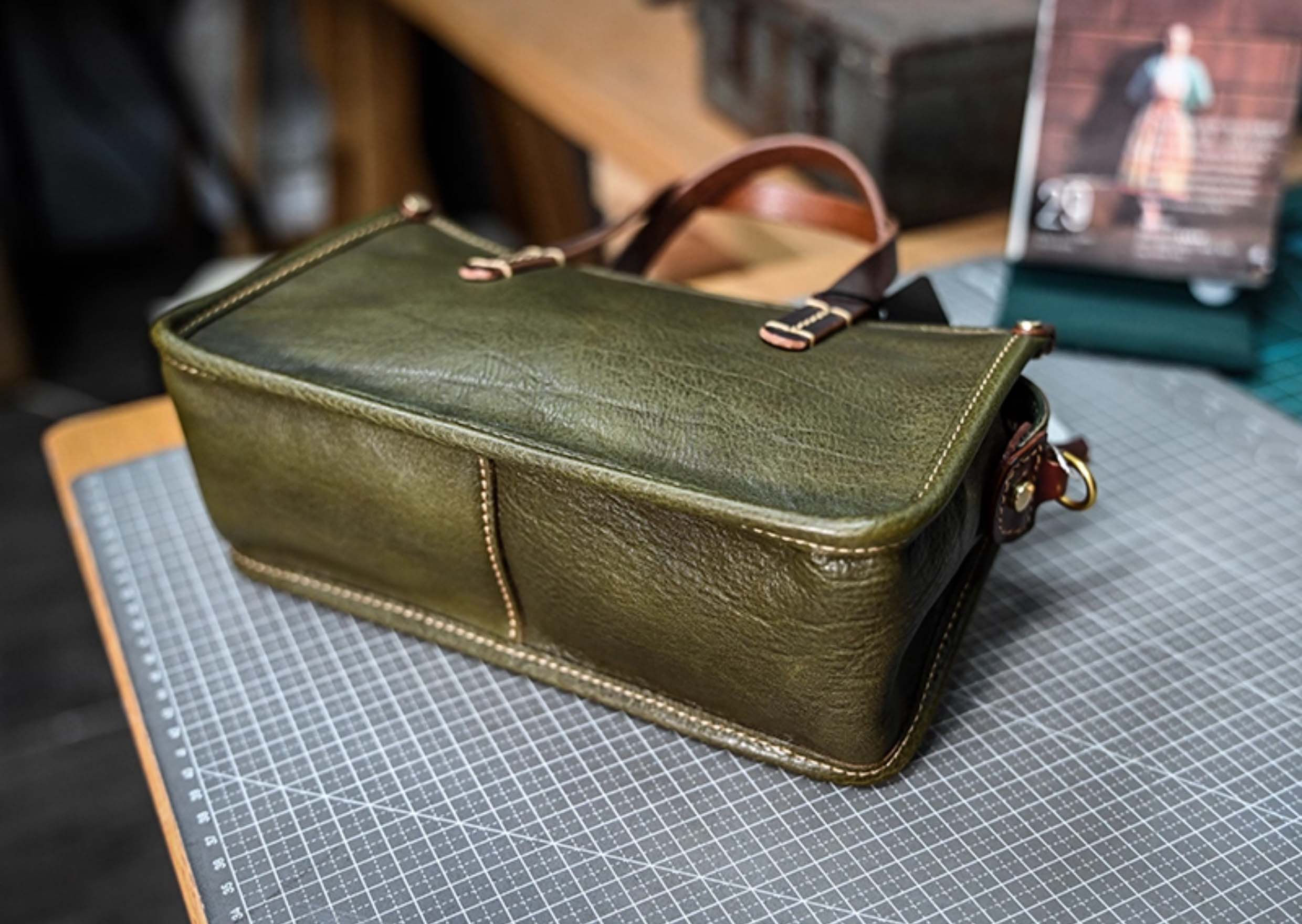 DEEPKEE original nubuck handmade full-grain genuine leather cowhide bag 復古包款 小眾軟皮手工包 真皮小方包 0727 號