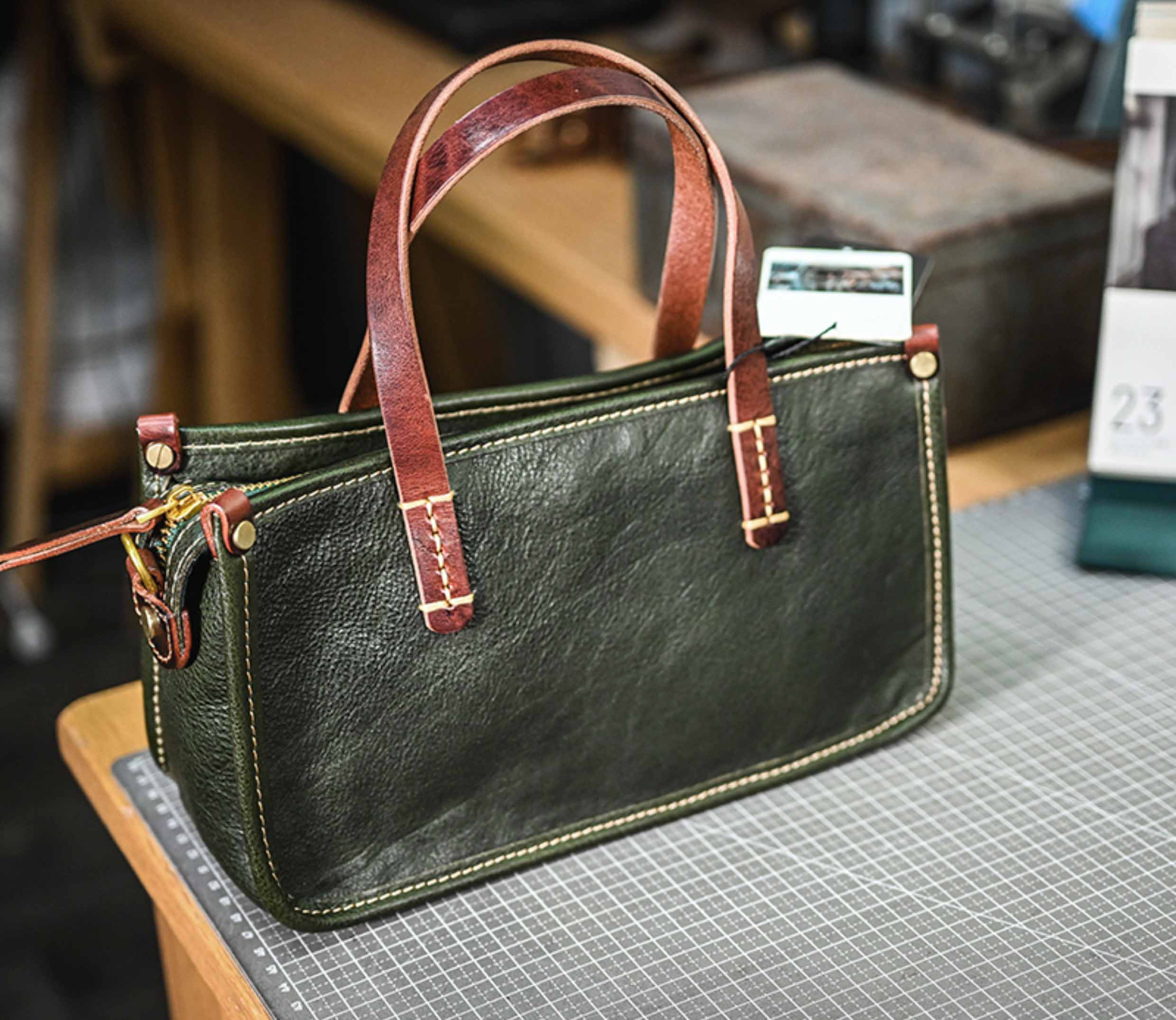 DEEPKEE original nubuck handmade full-grain genuine leather cowhide bag 復古包款 小眾軟皮手工包 真皮小方包 0727 號