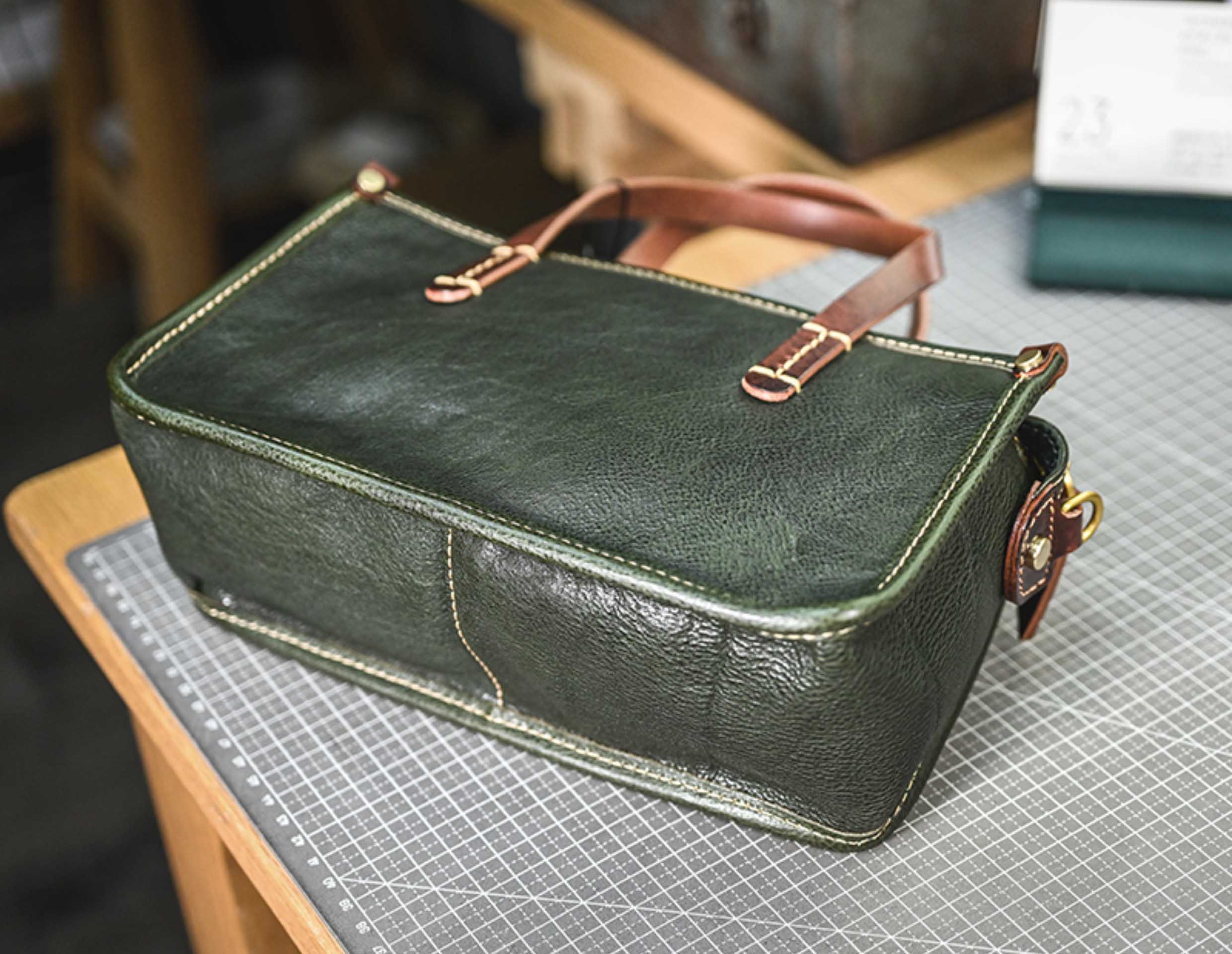 DEEPKEE original nubuck handmade full-grain genuine leather cowhide bag 復古包款 小眾軟皮手工包 真皮小方包 0727 號