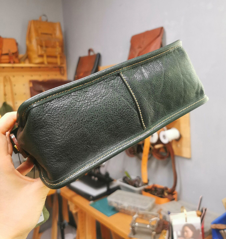 DEEPKEE original nubuck handmade full-grain genuine leather cowhide bag 復古包款 小眾軟皮手工包 真皮小方包 0727 號