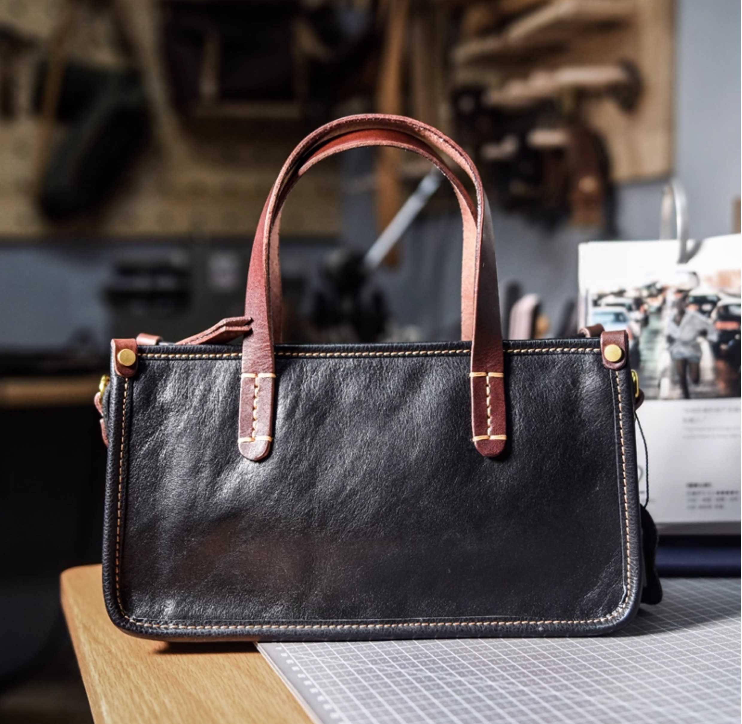 DEEPKEE original nubuck handmade full-grain genuine leather cowhide bag 復古包款 小眾軟皮手工包 真皮小方包 0727 號