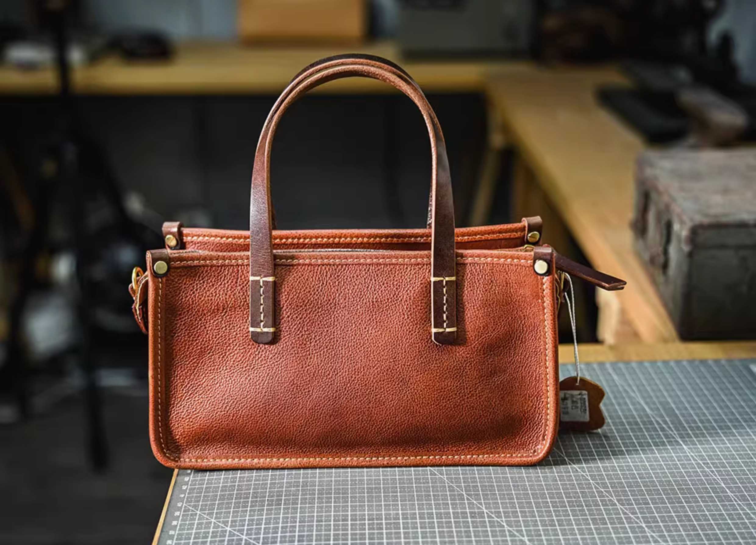 DEEPKEE original nubuck handmade full-grain genuine leather cowhide bag 復古包款 小眾軟皮手工包 真皮小方包 0727 號