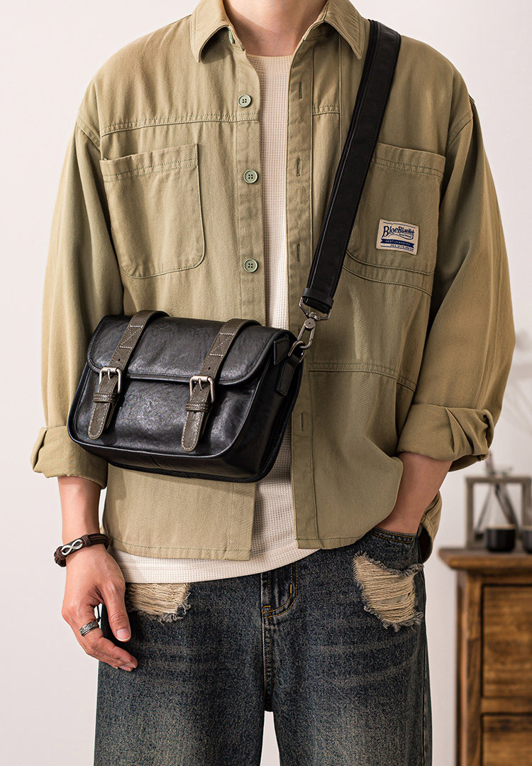 香港狄記皮具 狄記 原創真皮手工 ins郵差包 ins風格包包 頭層牛皮包包 皮革 原創手工真皮 皮件 DEEPKEE 復古真皮手工包