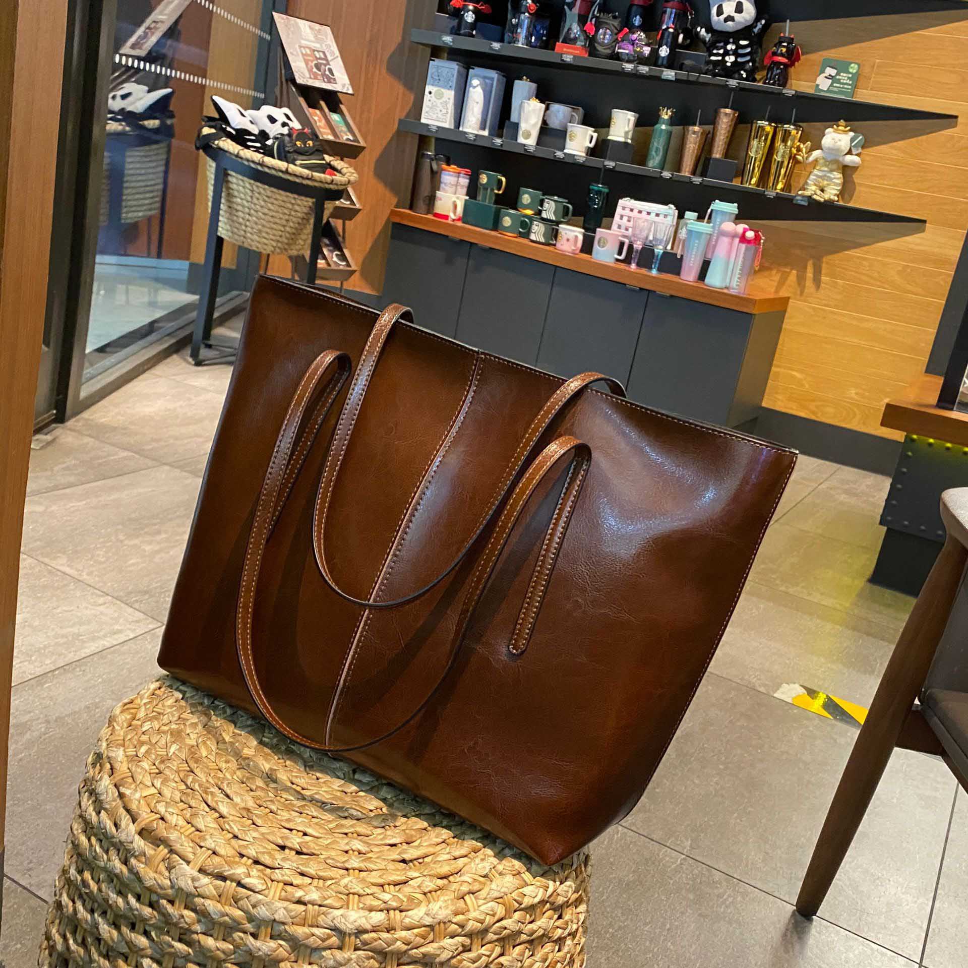 DEEPKEE original nubuck handmade full-grain genuine leather cowhide bag 油蠟皮時尚百搭腋下包 0811 號