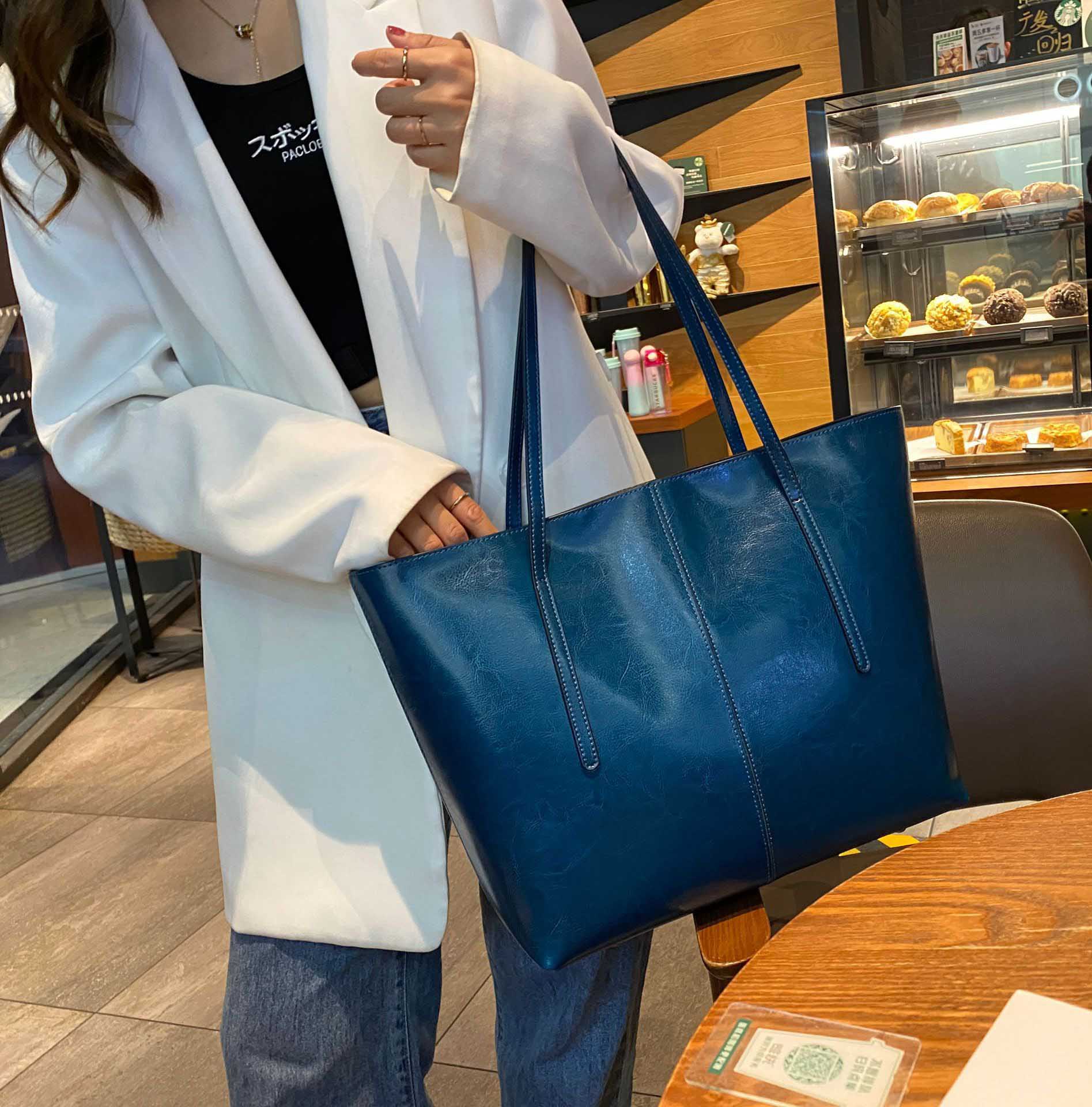 DEEPKEE original nubuck handmade full-grain genuine leather cowhide bag 油蠟皮時尚百搭腋下包 0811 號