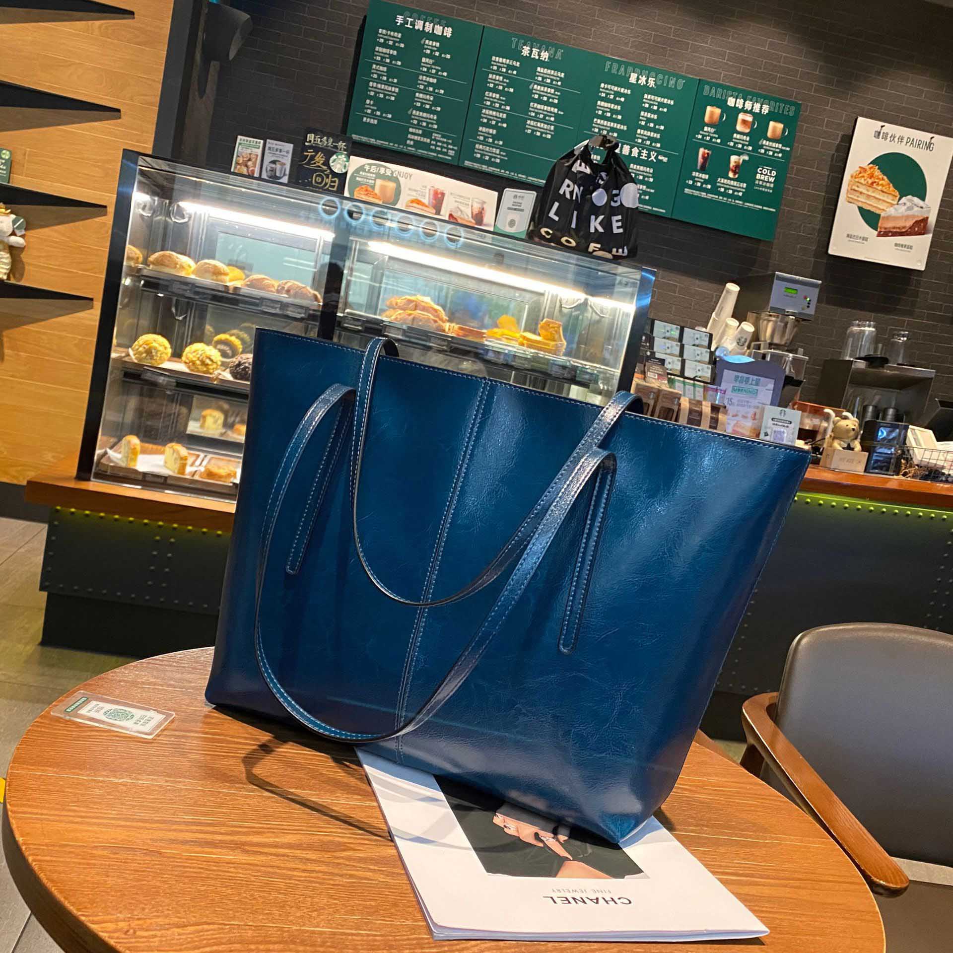 DEEPKEE original nubuck handmade full-grain genuine leather cowhide bag 油蠟皮時尚百搭腋下包 0811 號