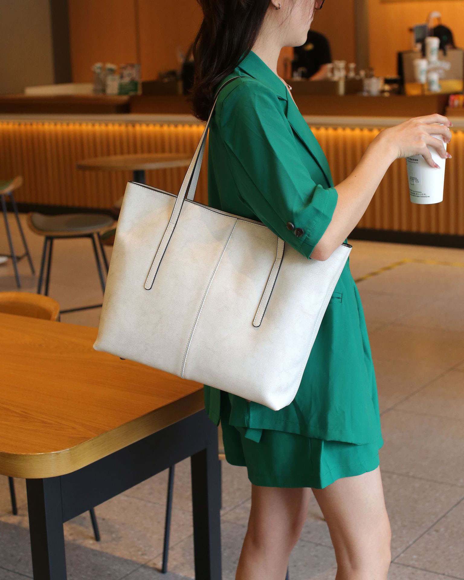 DEEPKEE original nubuck handmade full-grain genuine leather cowhide bag 油蠟皮時尚百搭腋下包 0811 號