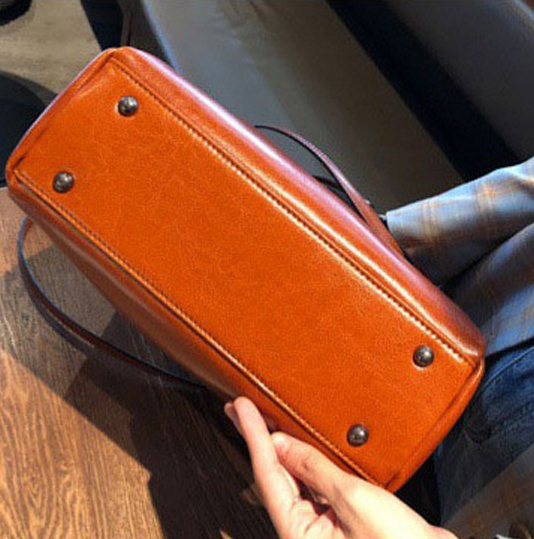 DEEPKEE original nubuck handmade full-grain genuine leather cowhide bag 時尚高級感水桶包真皮女包 0817 號