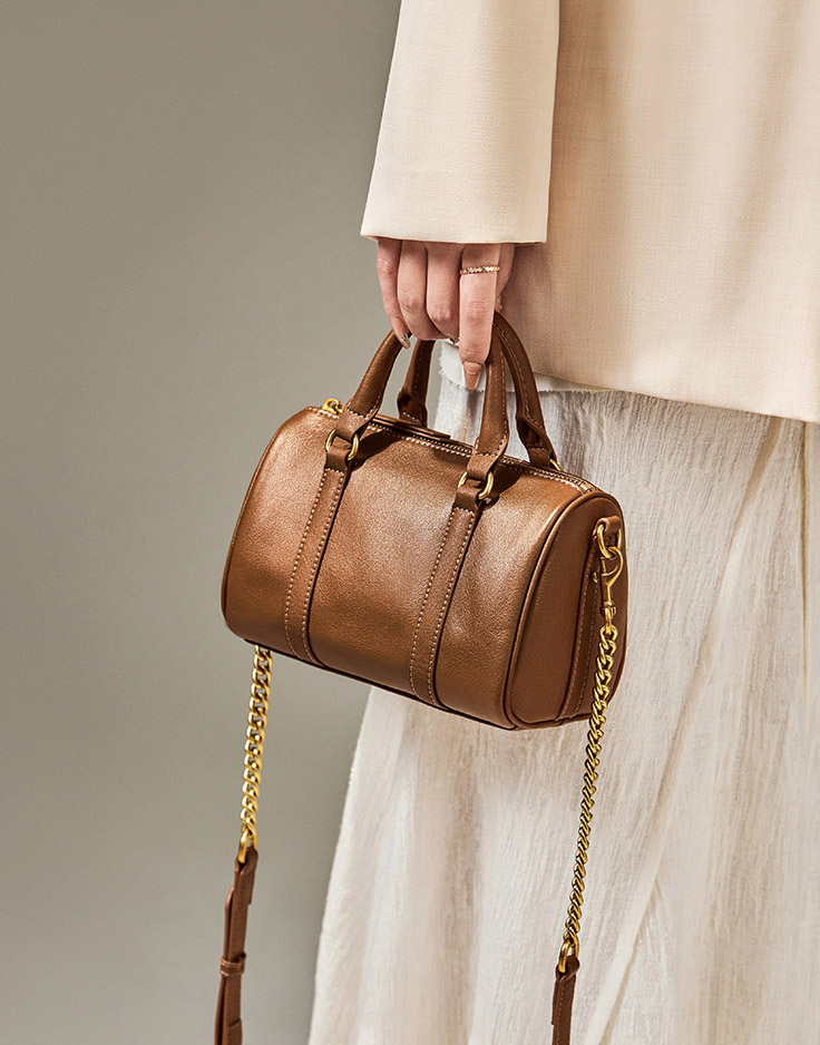 DEEPKEE original nubuck handmade full-grain genuine leather cowhide bag 新款頭層牛皮手提包 0932 號