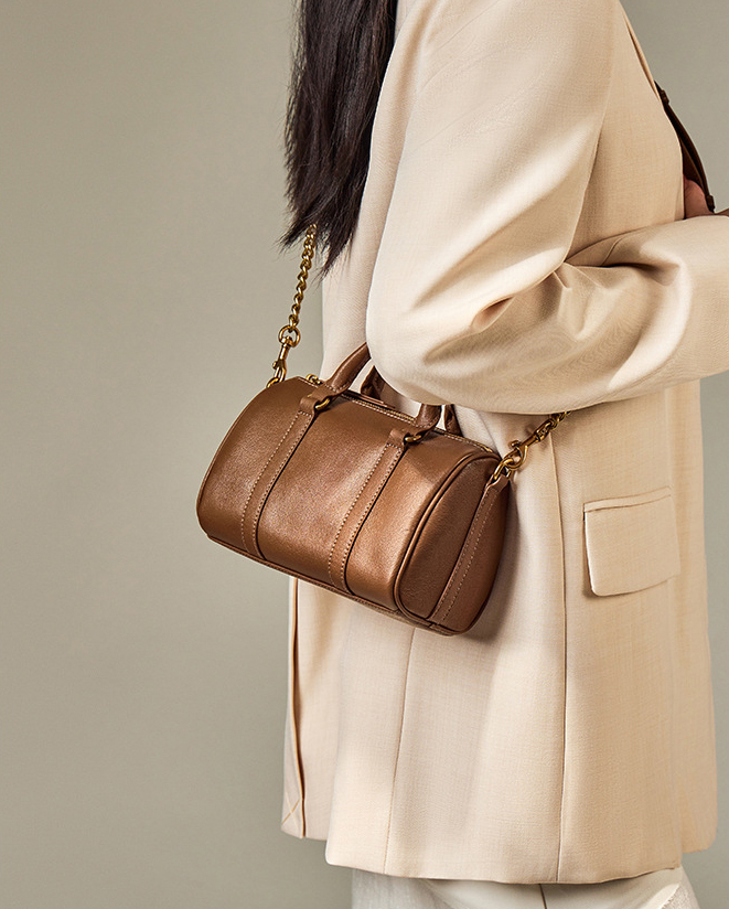 DEEPKEE original nubuck handmade full-grain genuine leather cowhide bag 新款頭層牛皮手提包 0932 號