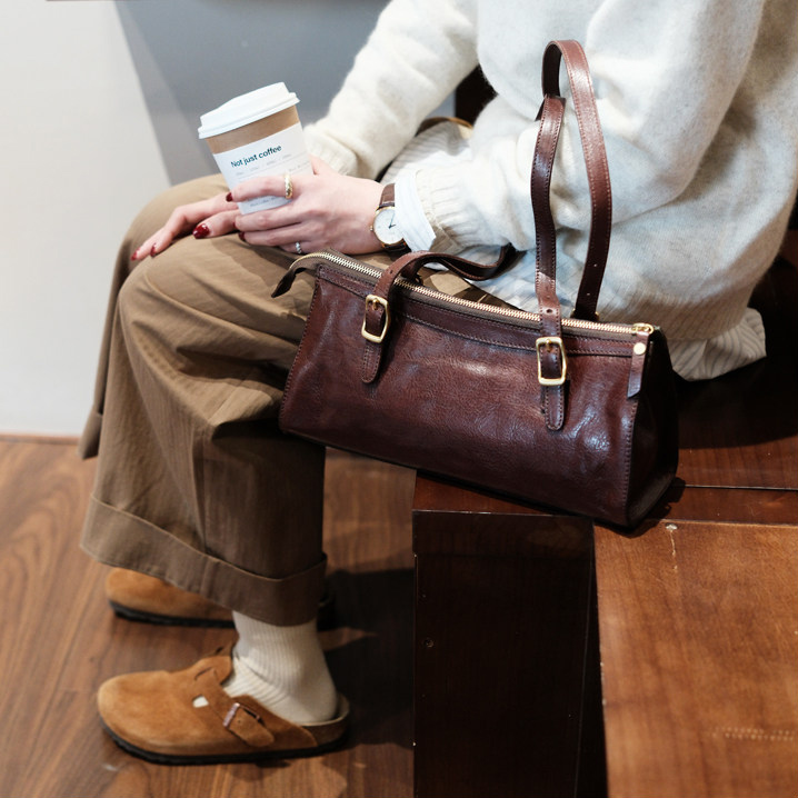 DEEPKEE 小眾デザ軟皮單肩包 101461 號