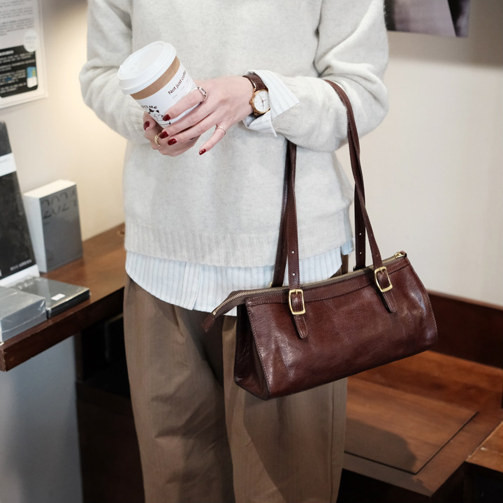 DEEPKEE 小眾デザ軟皮單肩包 101461 號