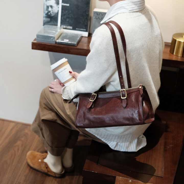 DEEPKEE 小眾デザ軟皮單肩包 101461 號