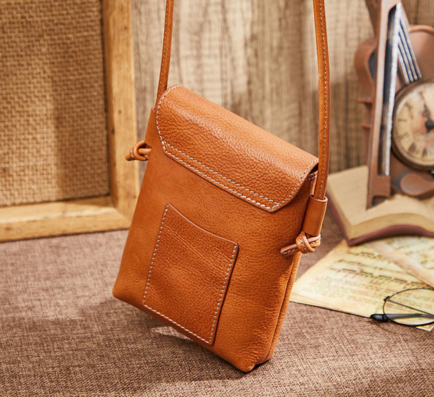 香港狄記皮具 狄記 原創真皮手工 ins郵差包 ins風格包包 頭層牛皮包包 皮革 原創手工真皮 皮件 DEEPKEE 復古真皮手工包