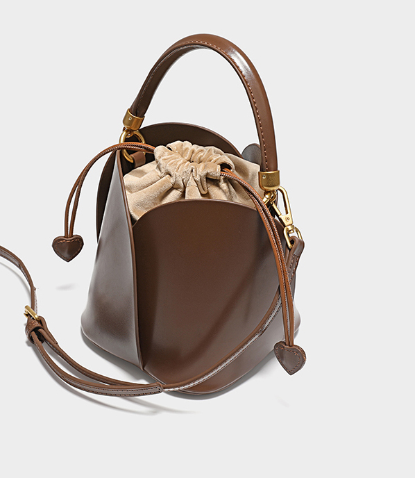 DEEPKEE original nubuck handmade full-grain genuine leather cowhide bag 牛皮花瓣包水桶包花朵包 160 號