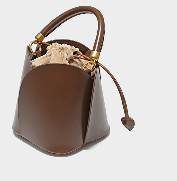 DEEPKEE original nubuck handmade full-grain genuine leather cowhide bag 牛皮花瓣包水桶包花朵包 160 號