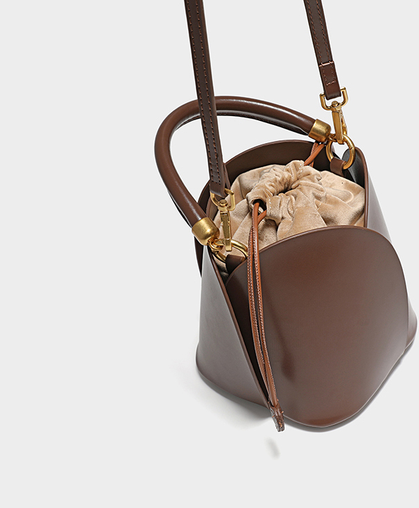 DEEPKEE original nubuck handmade full-grain genuine leather cowhide bag 牛皮花瓣包水桶包花朵包 160 號