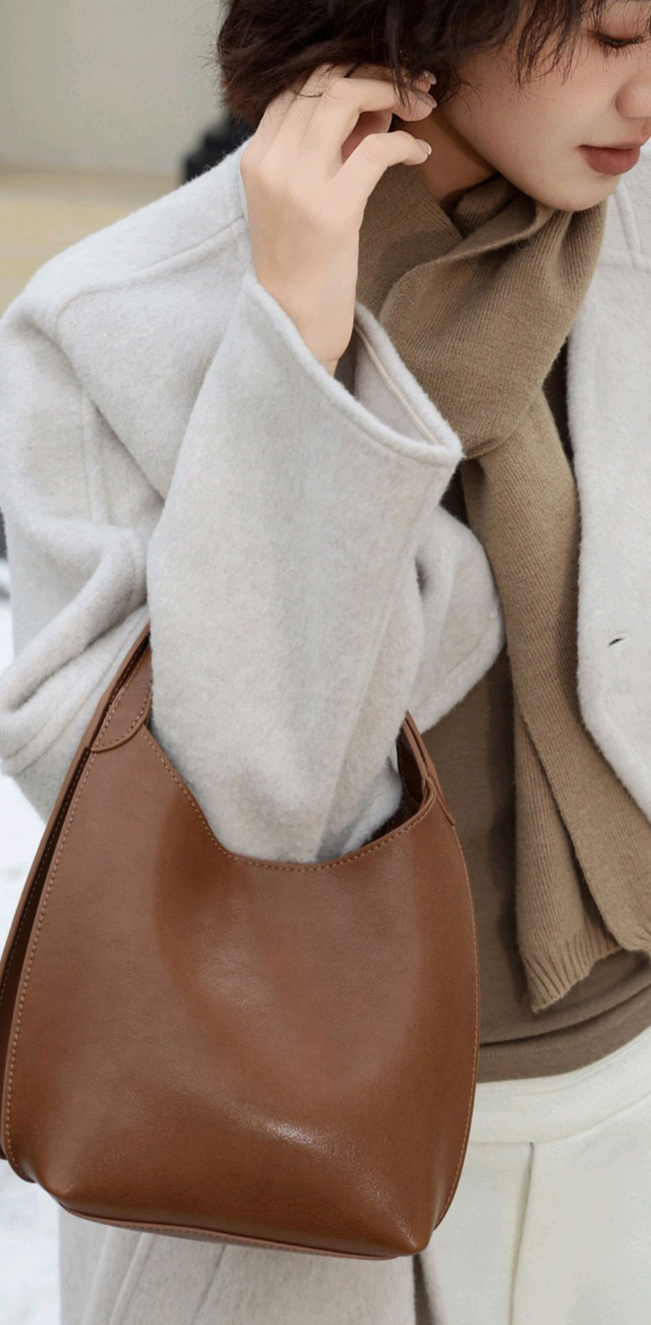 DEEPKEE original nubuck handmade full-grain genuine leather cowhide bag 真皮小眾單肩斜挎包 手提包 1606 號