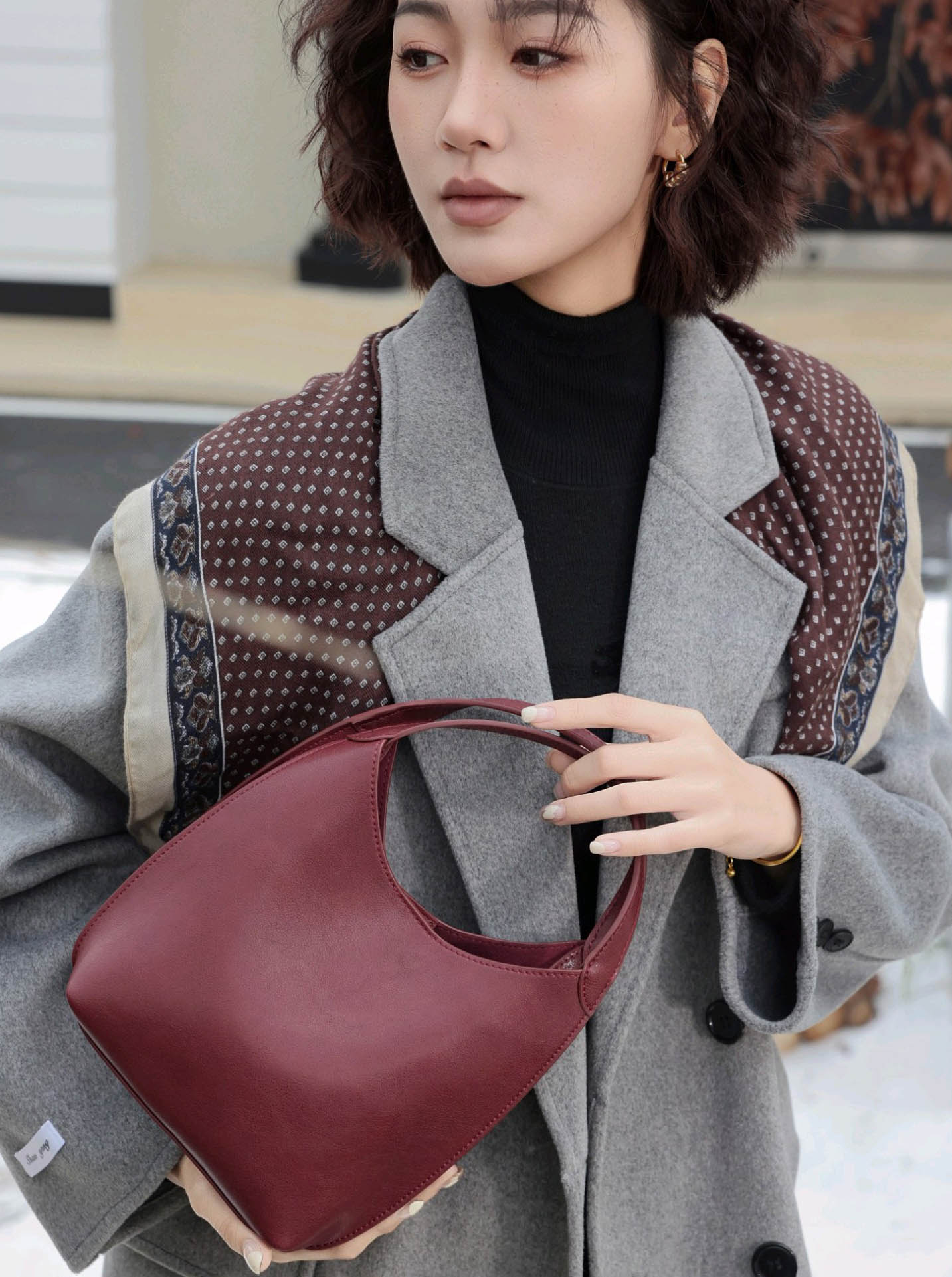 DEEPKEE original nubuck handmade full-grain genuine leather cowhide bag 真皮小眾單肩斜挎包 手提包 1606 號