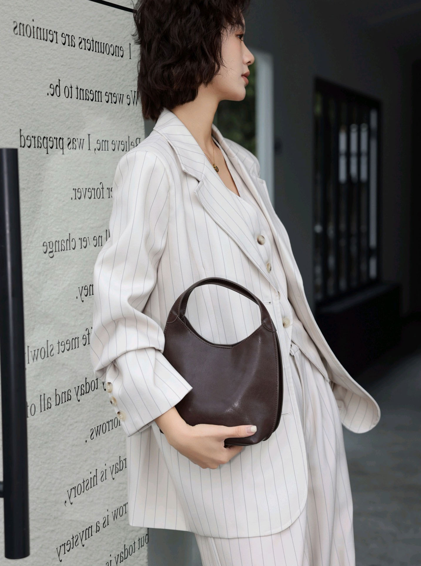 DEEPKEE original nubuck handmade full-grain genuine leather cowhide bag 真皮小眾單肩斜挎包 手提包 1606 號