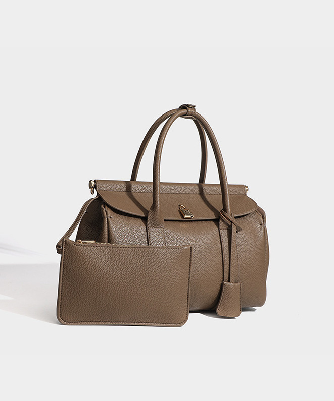 DEEPKEE original nubuck handmade full-grain genuine leather cowhide bag 輕奢真皮手提公事包17920號