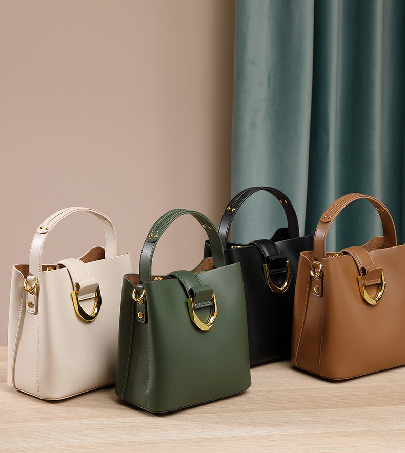 DEEPKEE original nubuck handmade full-grain genuine leather cowhide bag 真皮水桶包 手提單肩斜挎包女 1916 號