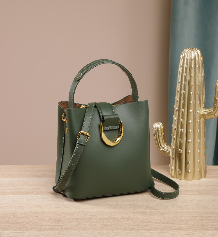 DEEPKEE original nubuck handmade full-grain genuine leather cowhide bag 真皮水桶包 手提單肩斜挎包女 1916 號