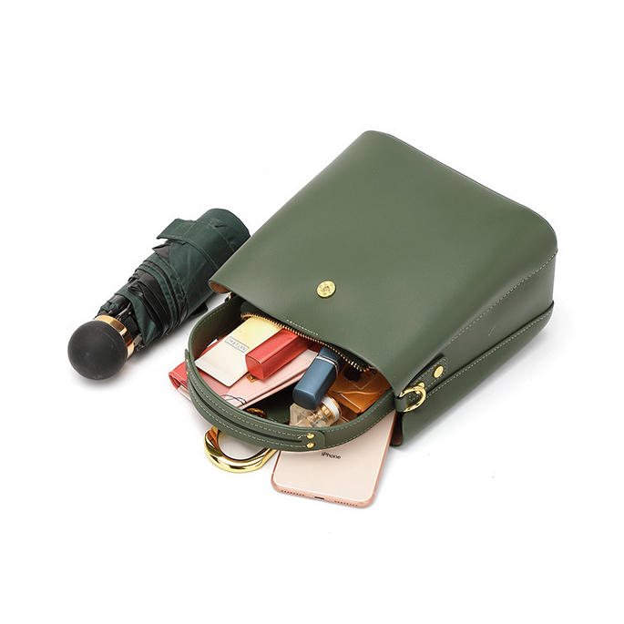 DEEPKEE original nubuck handmade full-grain genuine leather cowhide bag 真皮水桶包 手提單肩斜挎包女 1916 號