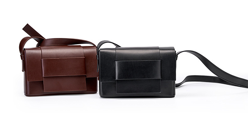 DEEPKEE original nubuck handmade full-grain genuine leather cowhide bag 中性軟皮編織小方包豆腐包小眾設計單肩牛皮女包 2088 號