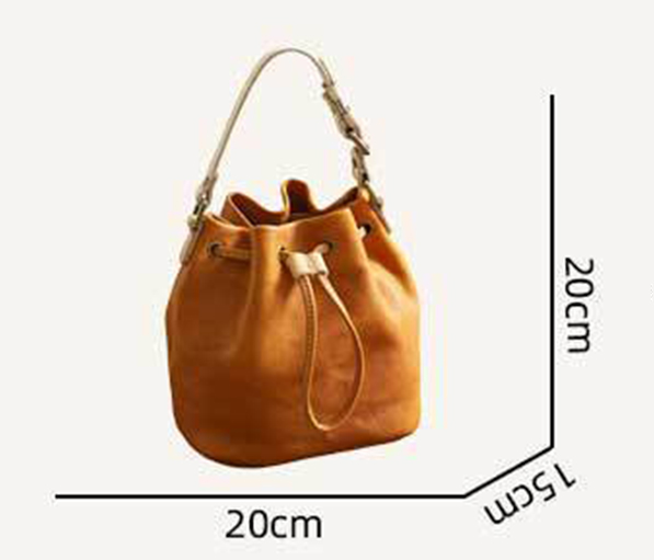 DEEPKEE original nubuck handmade full-grain genuine leather cowhide bag 頭層牛皮經典百搭腋下单肩斜挎包 21030 號