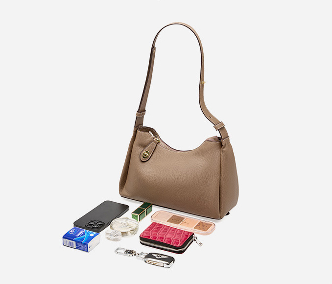 DEEPKEE original nubuck handmade full-grain genuine leather cowhide bag 真皮斜挎單肩包高級感時尚腋下包 2106 號