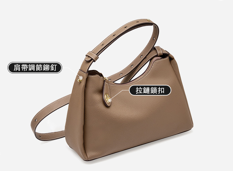 DEEPKEE original nubuck handmade full-grain genuine leather cowhide bag 真皮斜挎單肩包高級感時尚腋下包 2106 號