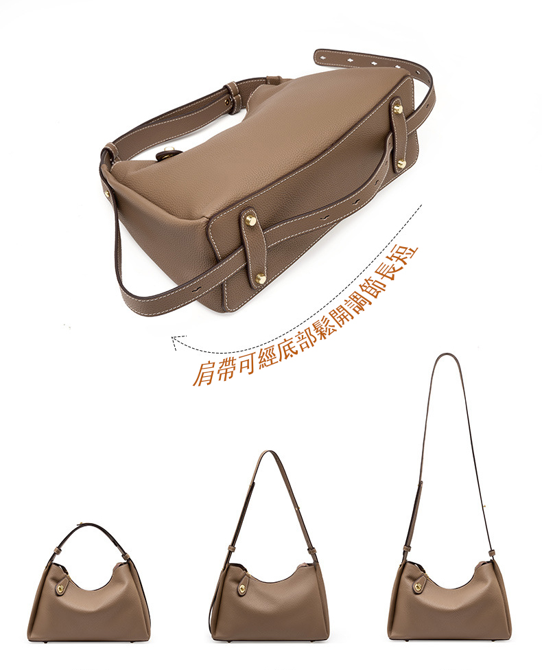 DEEPKEE original nubuck handmade full-grain genuine leather cowhide bag 真皮斜挎單肩包高級感時尚腋下包 2106 號