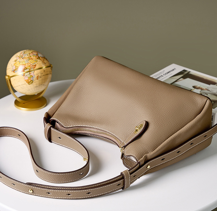 DEEPKEE original nubuck handmade full-grain genuine leather cowhide bag 真皮斜挎單肩包高級感時尚腋下包 2106 號