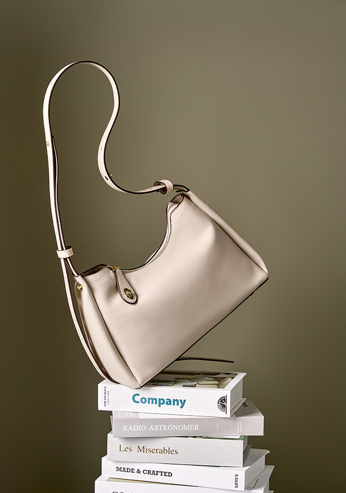 DEEPKEE original nubuck handmade full-grain genuine leather cowhide bag 真皮斜挎單肩包高級感時尚腋下包 2106 號