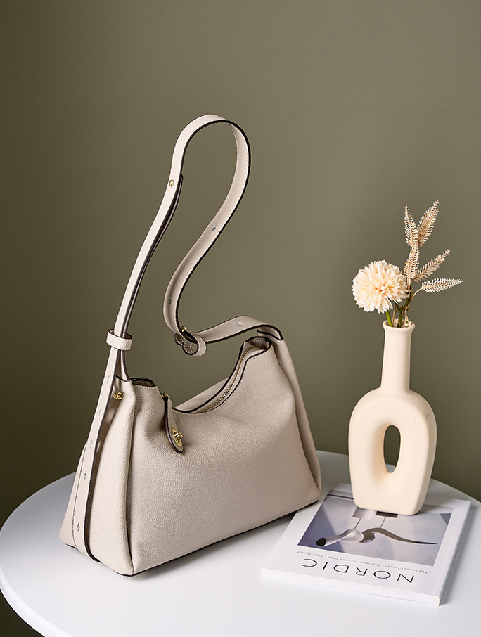 DEEPKEE original nubuck handmade full-grain genuine leather cowhide bag 真皮斜挎單肩包高級感時尚腋下包 2106 號